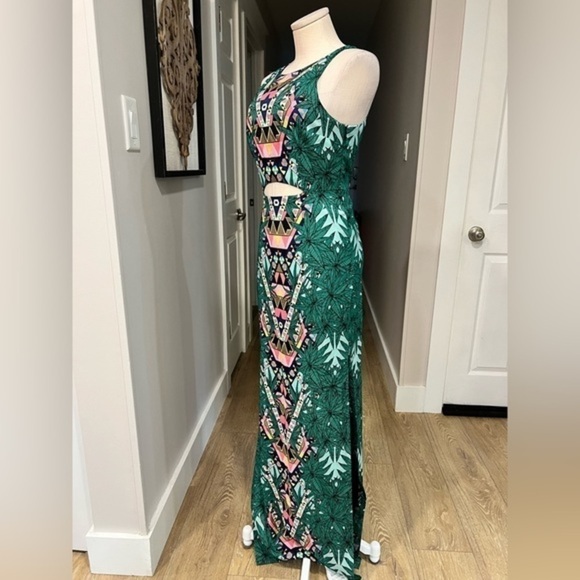 Mara Hoffman Multicolor and Multi Pattern Maxi Column Dress with Long Side Vents - Picture 5 of 16